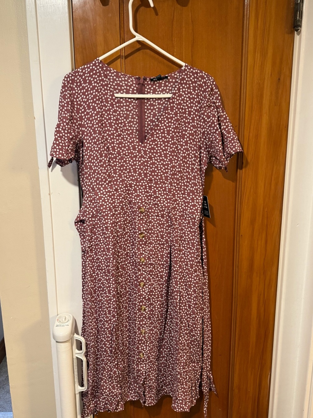 Express Women's Mauve Polka Dot Dress